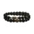 Wisdom's Glow - Gold Obsidian Double Circle Bracelet