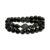 Ahonui - Silver Obsidian Double Circle Bracelet