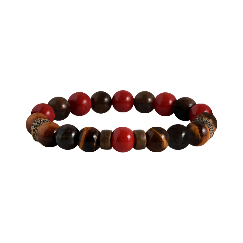 Phoenix Auspice Bracelet - Red Jasper, Bronze Stone