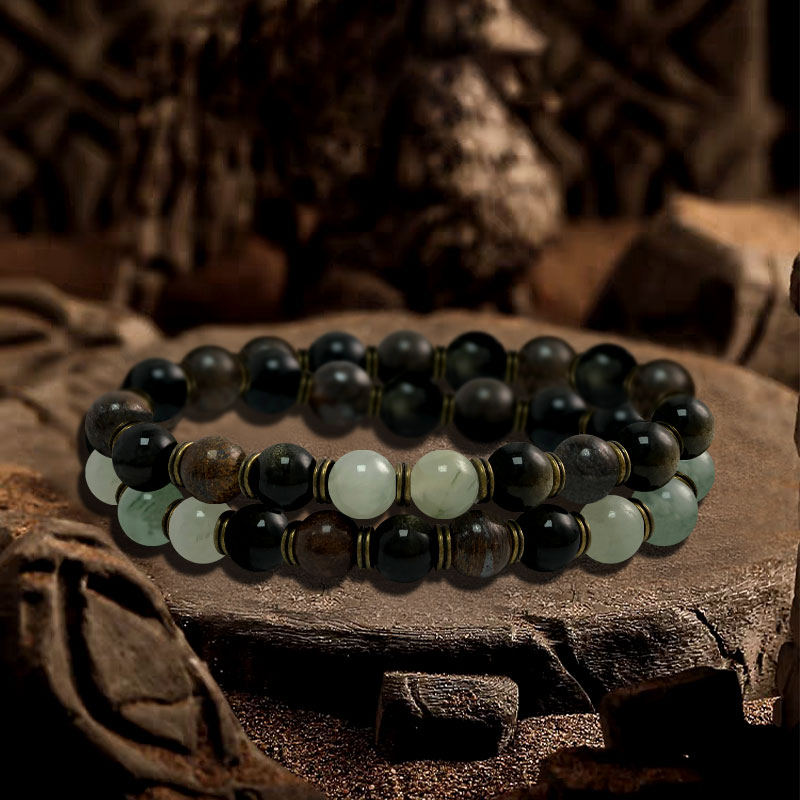 Kǔ jù gān lái - Bitter to Bliss Double Circle Bracelet