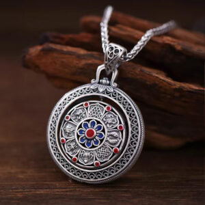 Eight Treasures Compass Rotating Pendant