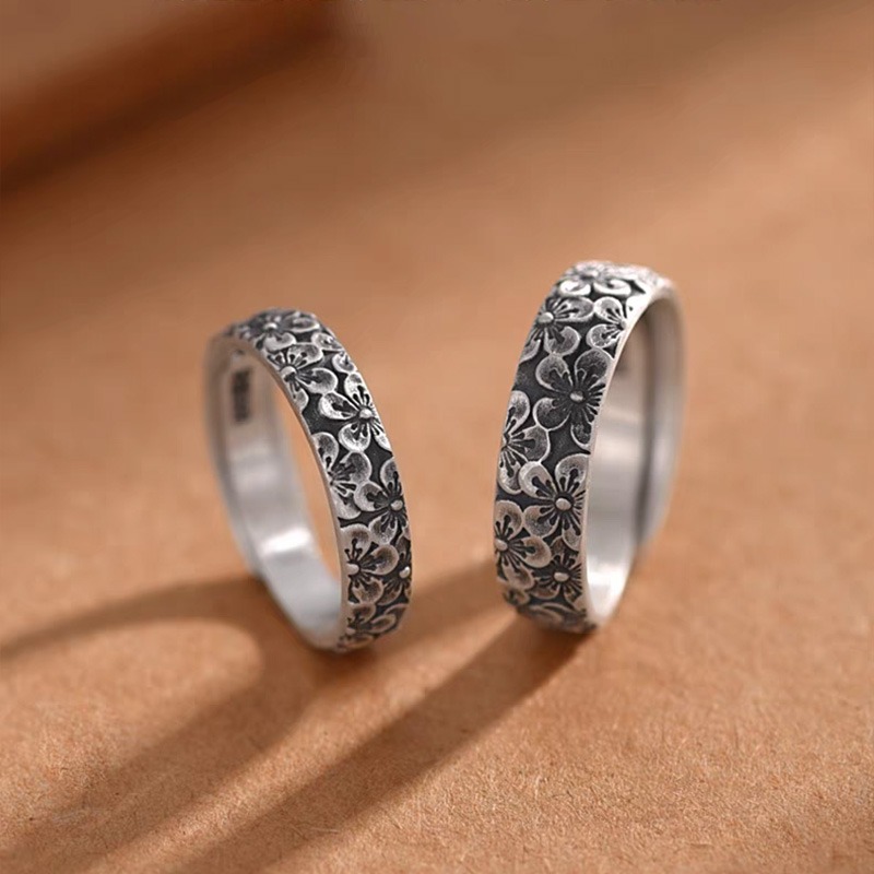 Floral Symphony Couple Rings