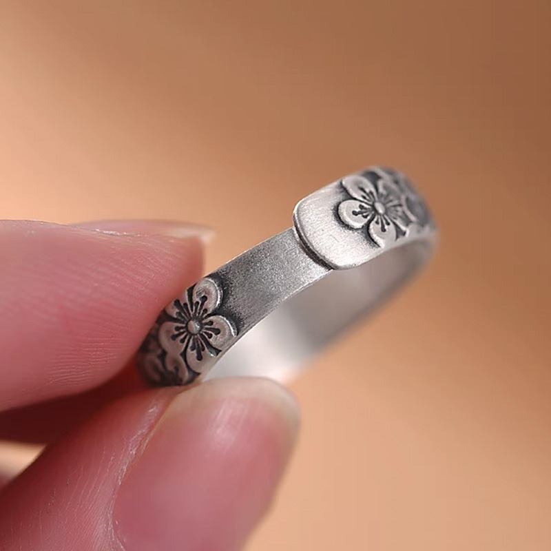Floral Symphony Couple Rings