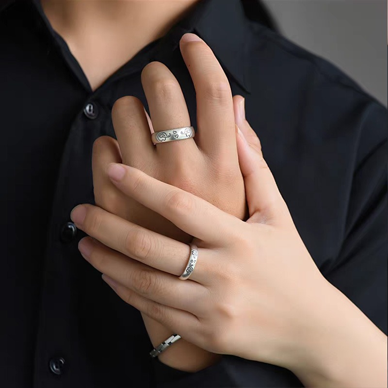 Heart to Heart Couple Rings