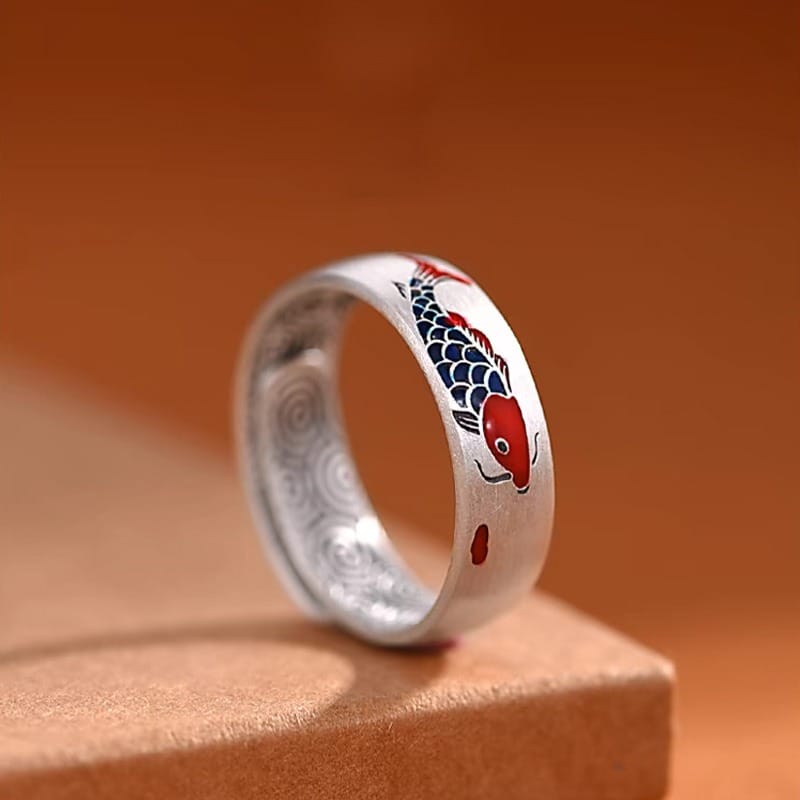 Koi Good Luck Ring - Swim Upstream to Your Fortune