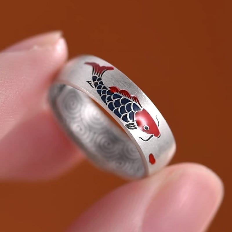 Koi Good Luck Ring - Swim Upstream to Your Fortune