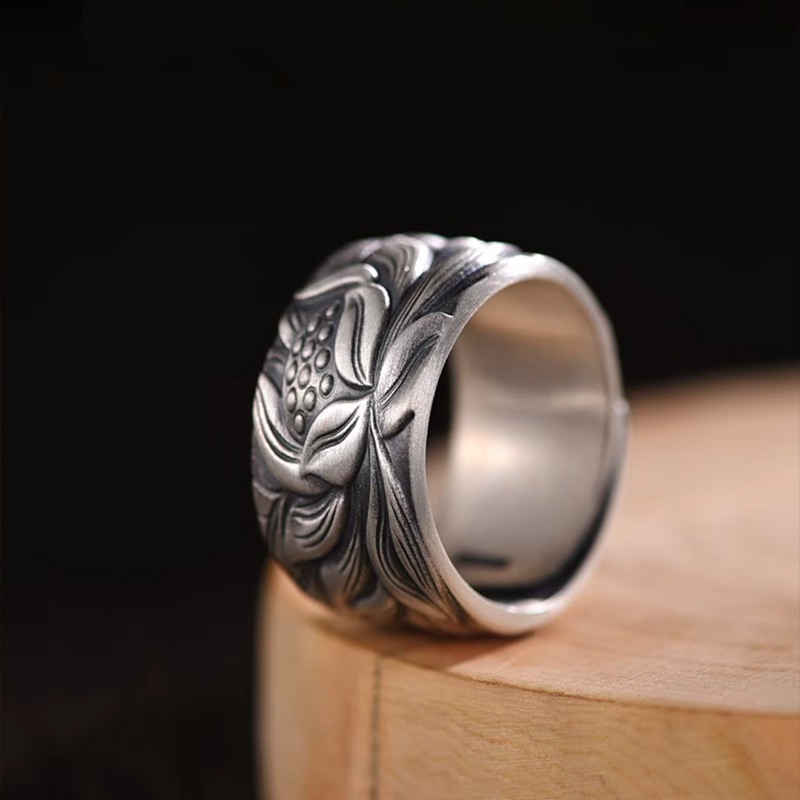 Lotus Shield Ring