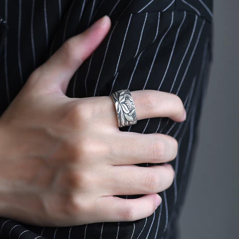 Lotus Shield Ring