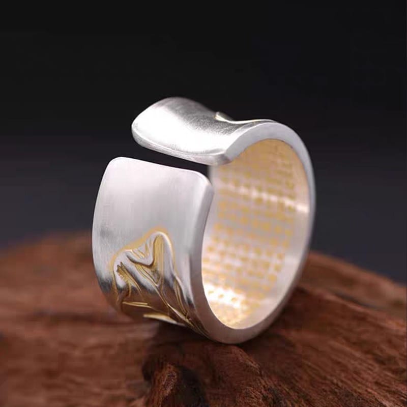 Lotus & Heart Sutra Ring