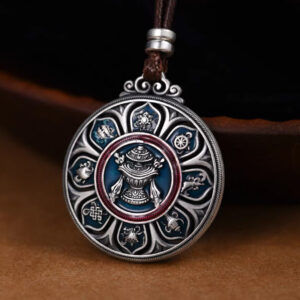 Lucky Eight Treasures Compass Necklace