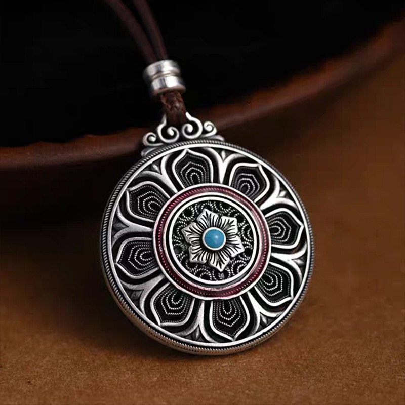 Lucky Eight Treasures Compass Necklace
