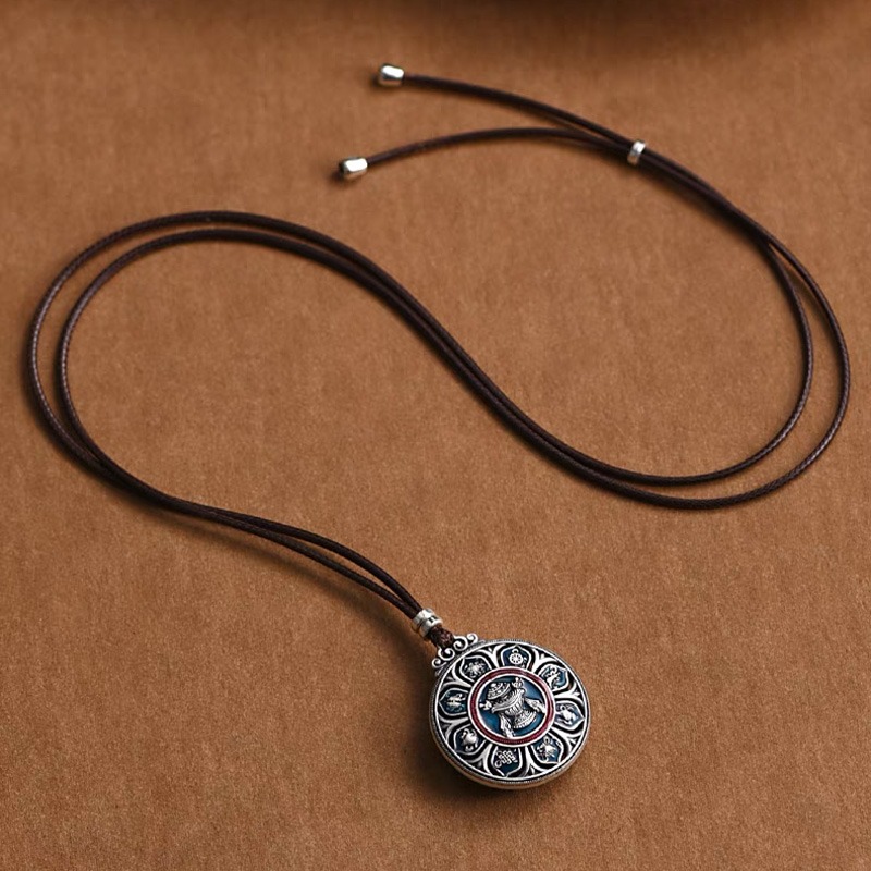 Lucky Eight Treasures Compass Necklace