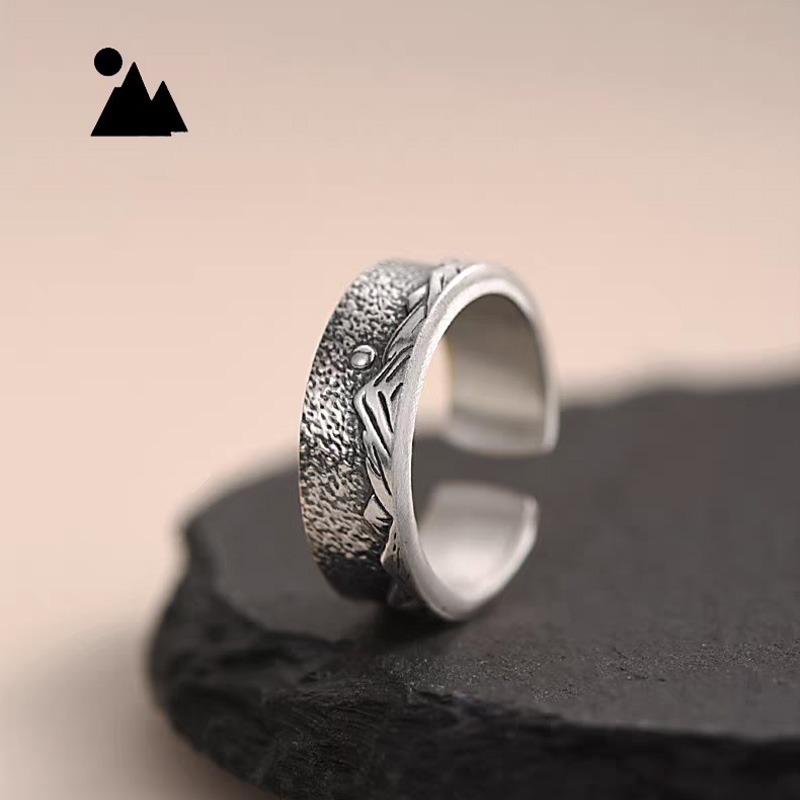 Mountain Vow & Ocean Promise Couple Rings