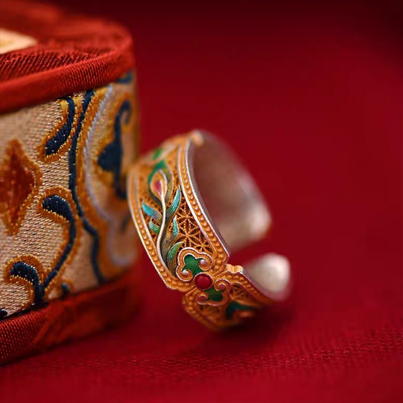 Phoenix Feather Ring - Where rebirth glows eternal