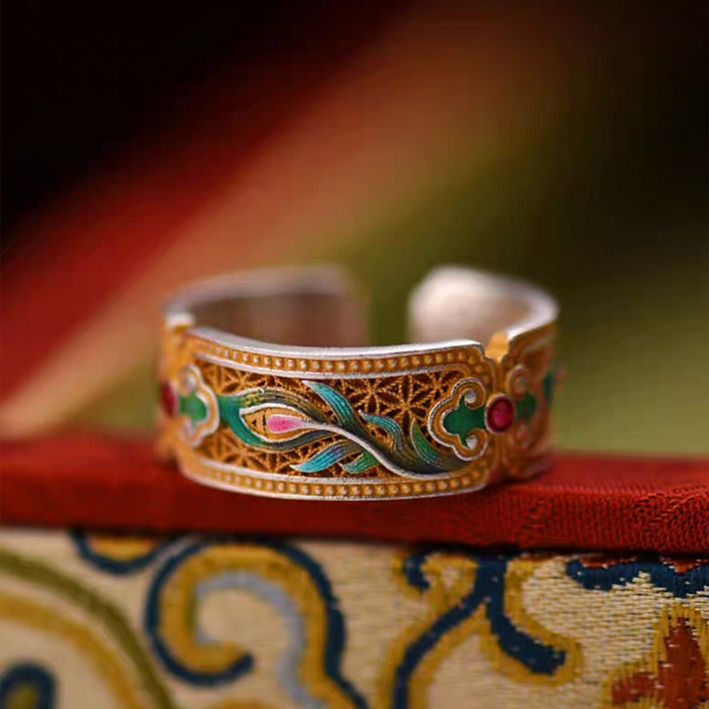 Phoenix Feather Ring - Where rebirth glows eternal