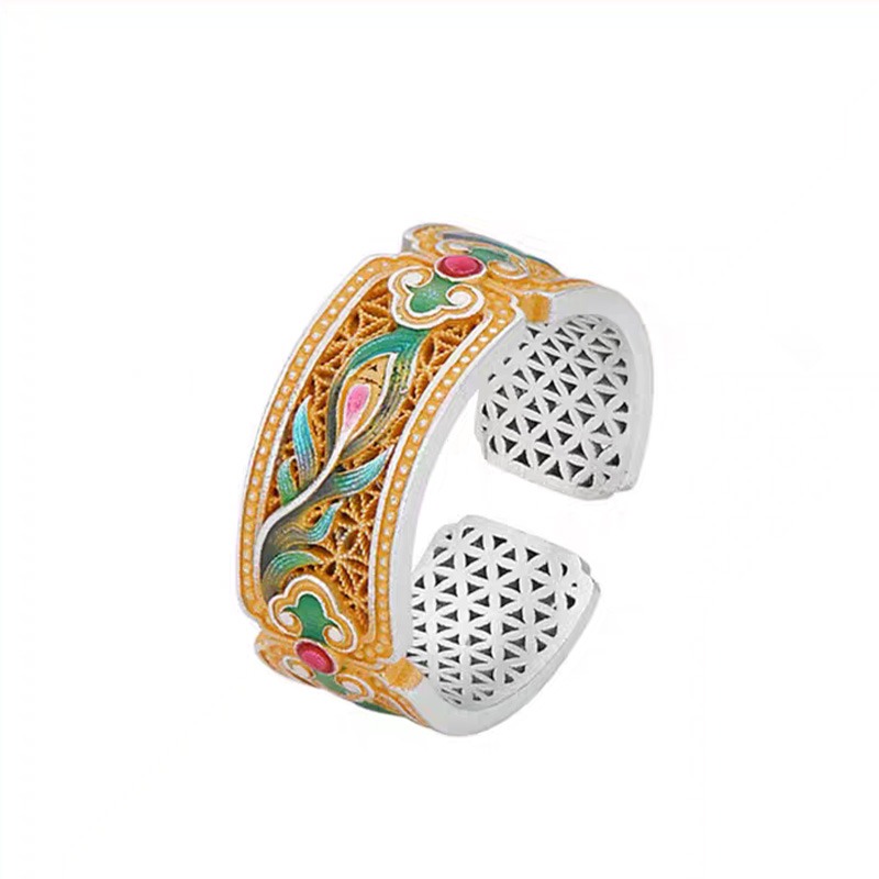 Phoenix Feather Ring - Where rebirth glows eternal