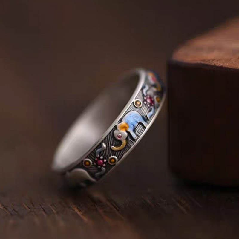 Tribal Elephant Sigil Ring