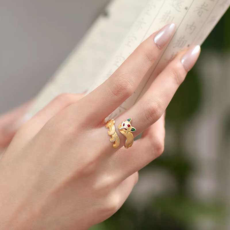Nine-Tailed Fox Oracle Ring