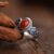Red Agate Blossom Ring