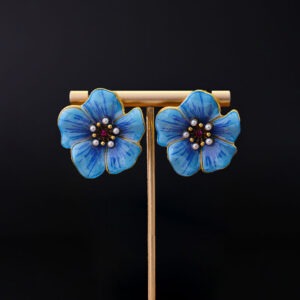 Blue Flower Earrings