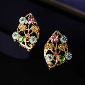 Floral Leaf Earrings