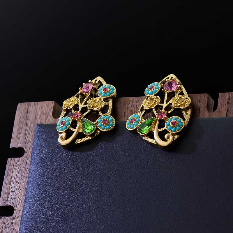 Floral Leaf Earrings