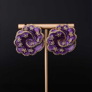 Purple Star Blossom Earrings