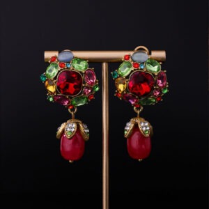 Flower Ball Earrings