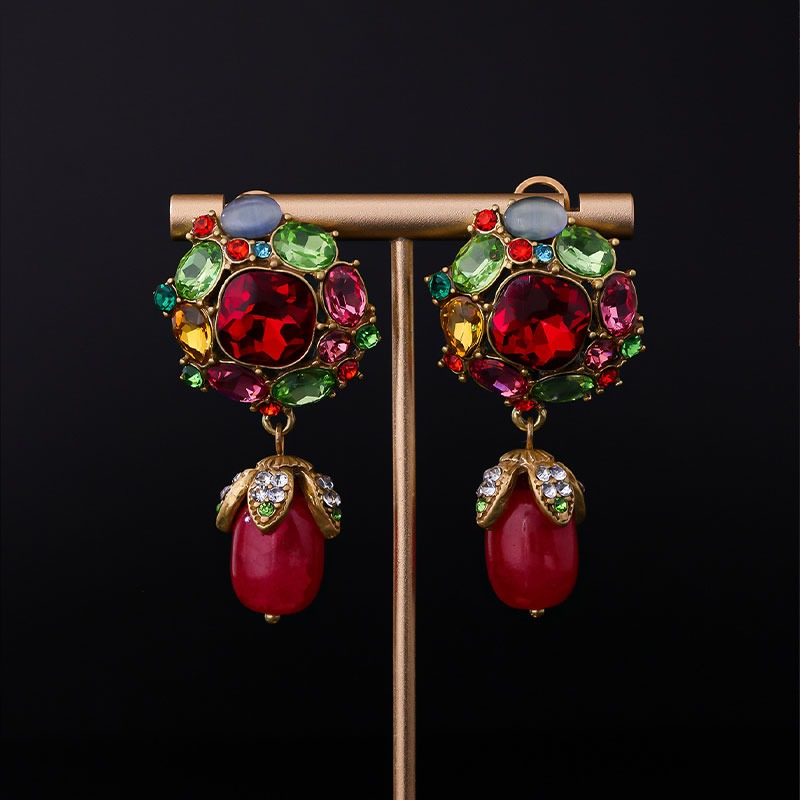 Flower Ball Earrings