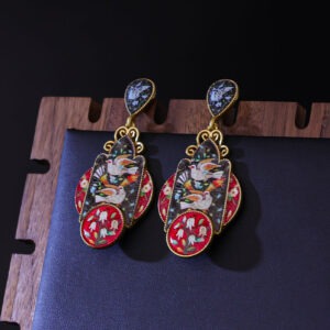 Red Swan Earrings