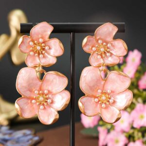 Pink Petal Earrings