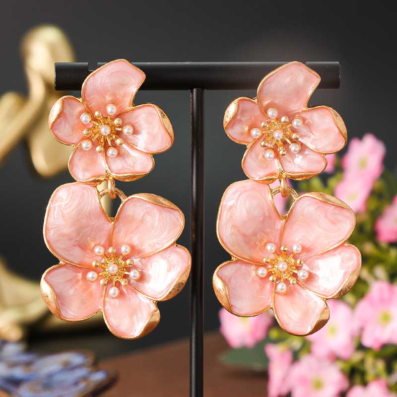 Pink Petal Earrings