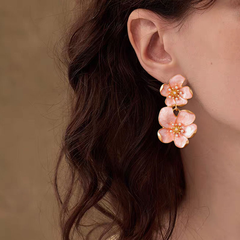 Pink Petal Earrings