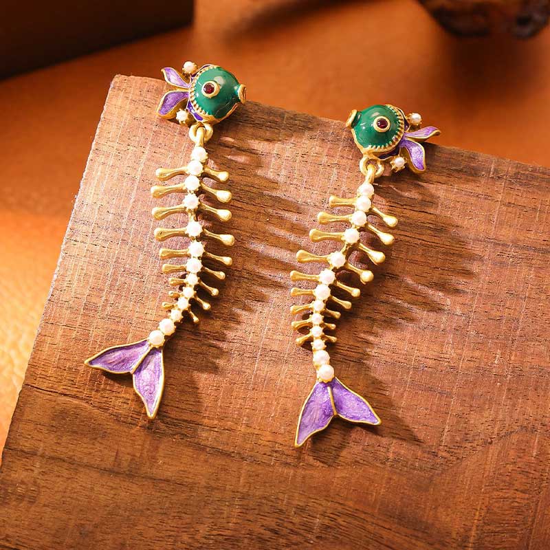 Fishbone Earrings