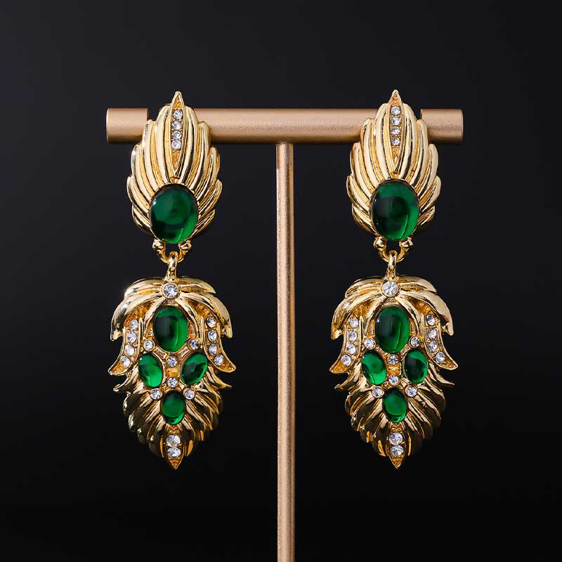 Peacock Feather Earrings