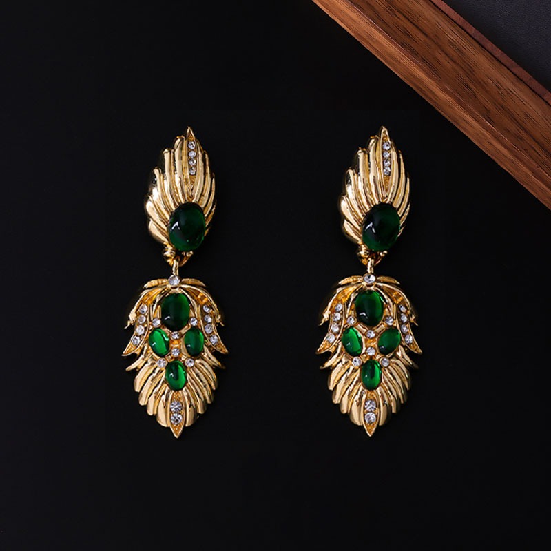 Peacock Feather Earrings