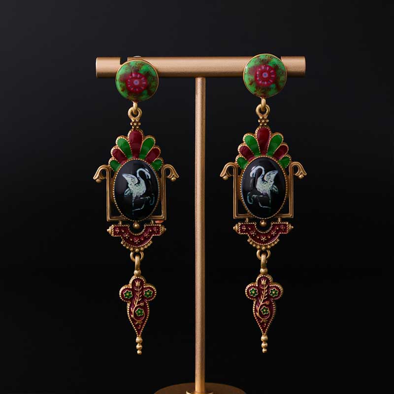Swan Earrings