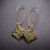 Diamond-Shaped Enamel Earrings