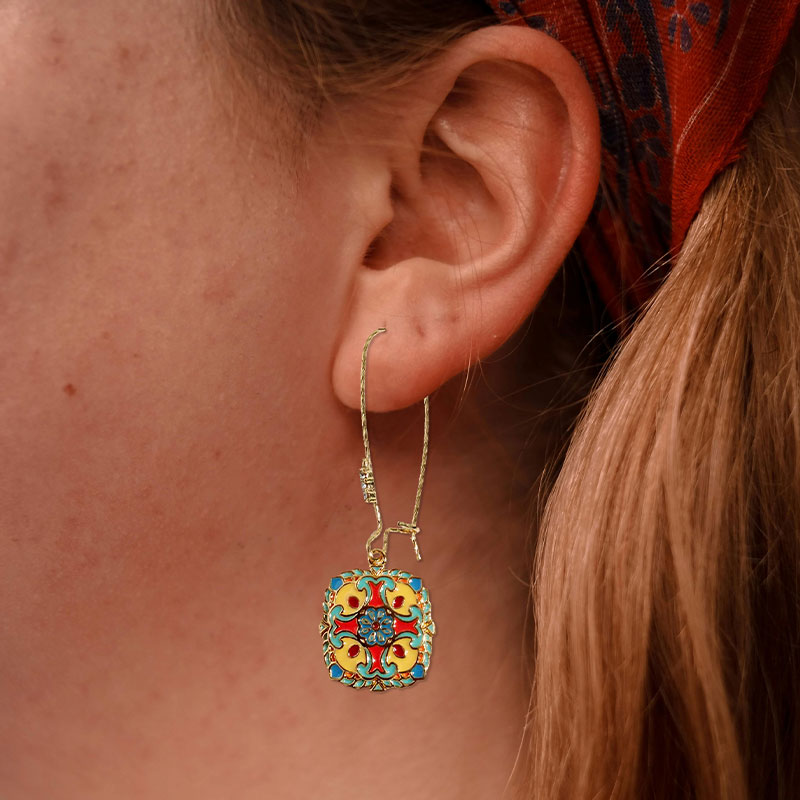 Ethnic Floral Earrings