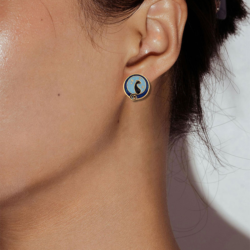 Cat Earrings (Blue)
