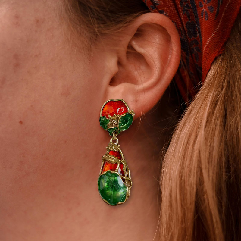 Lotus Leaf Earrings