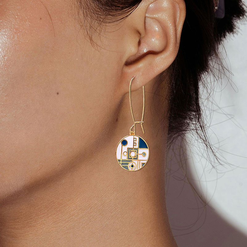 Geometric Art Earrings