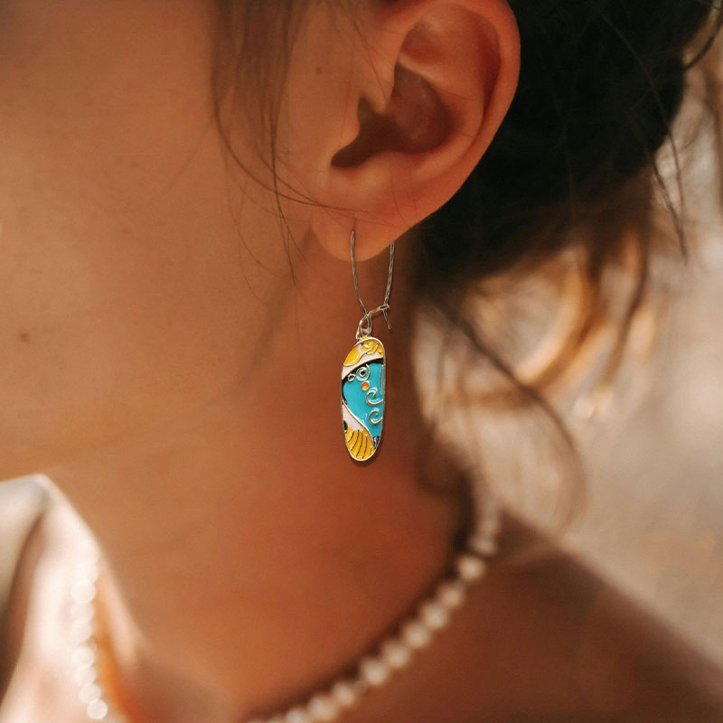 Oil Painting Art Earrings