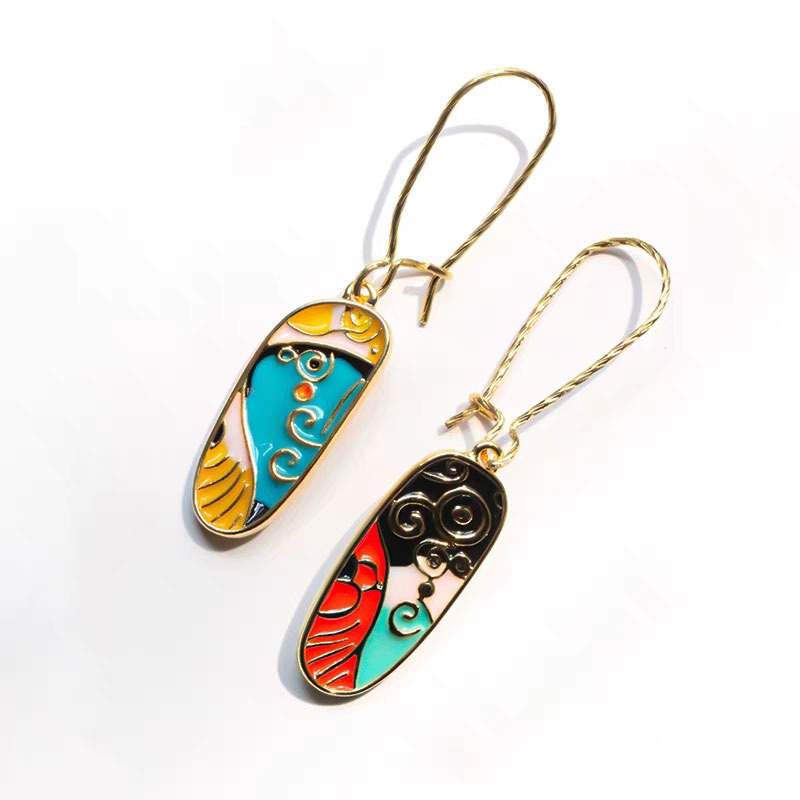 Oil Painting Art Earrings