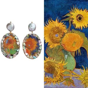 Pearl Drift Earrings (Sunflowers)