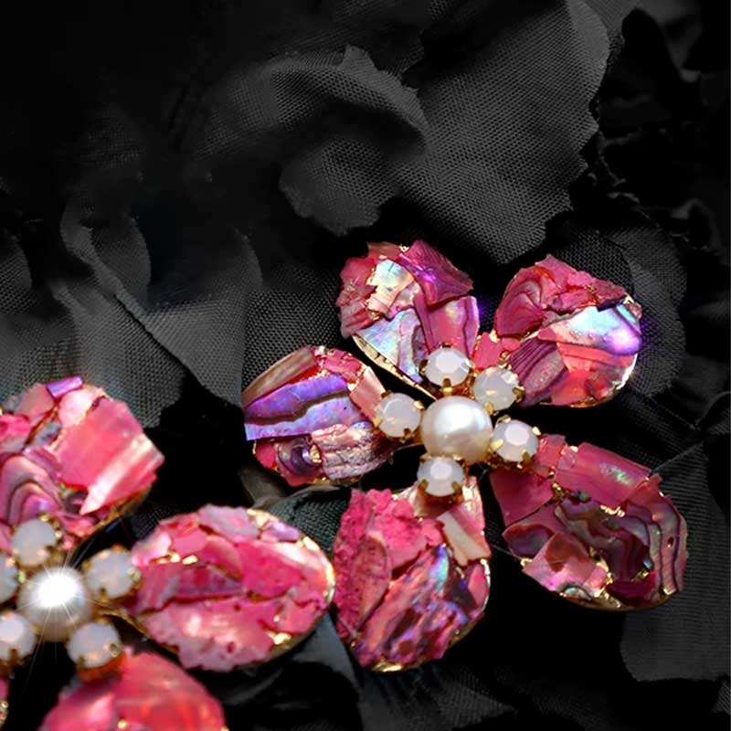 Coral Flower Earrings (Red)