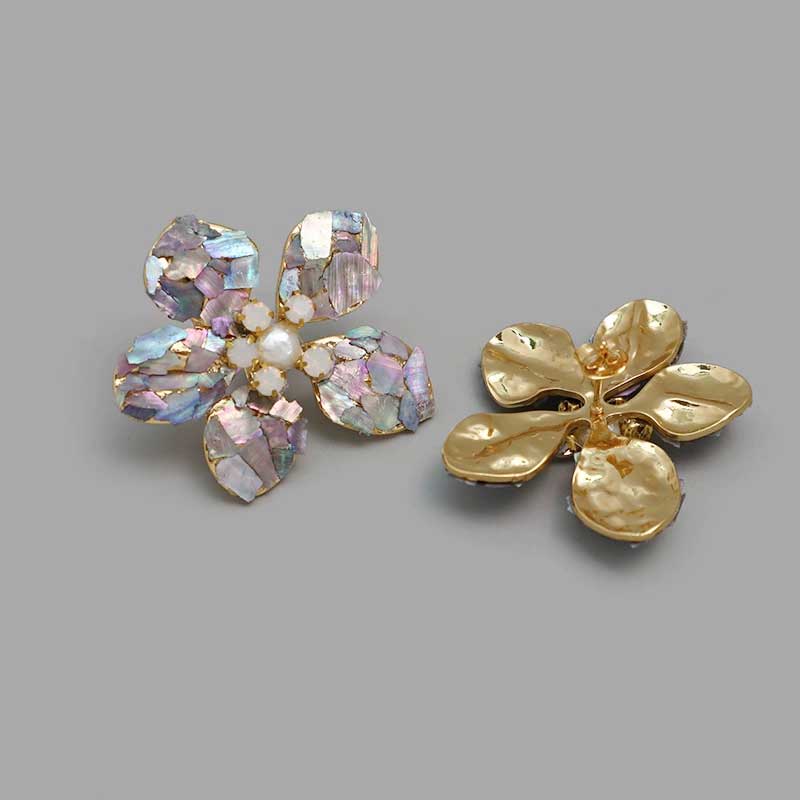 Coral Flower Earrings (White)