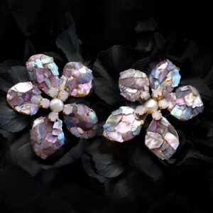 Coral Flower Earrings (White)