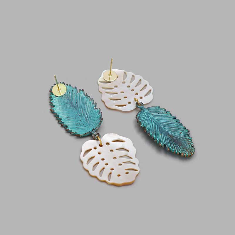 Ocean Leaf Earrings
