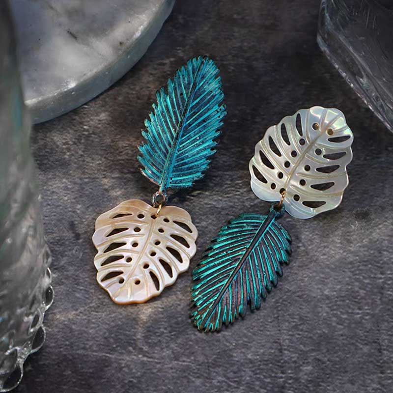 Ocean Leaf Earrings